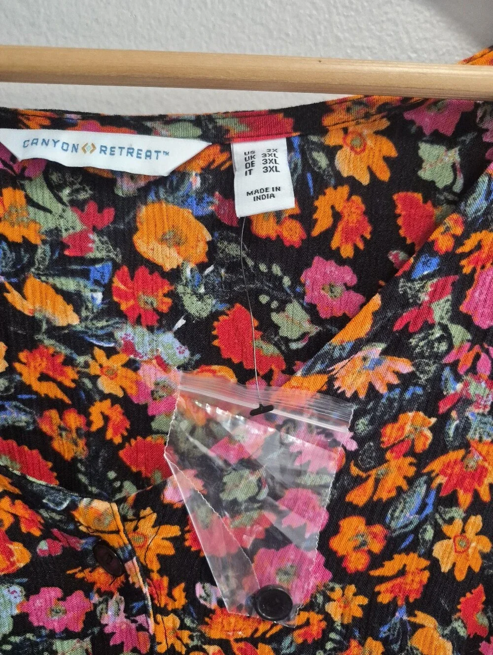 Denim & Co Canyon Retreat NWOT QVC Floral Button Front Maxi Dress Size 3X